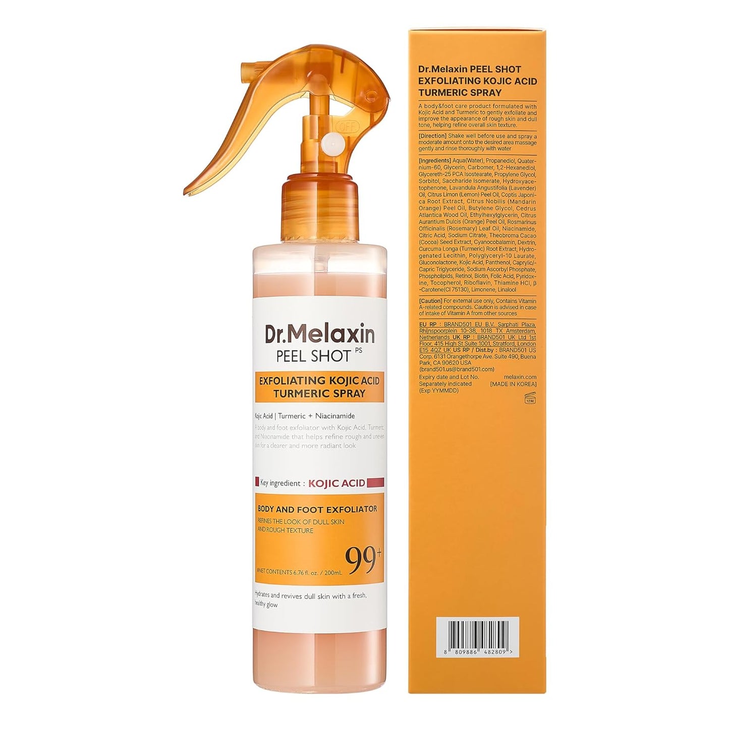 Kojic Acid Body Peeling Turmeric Spray