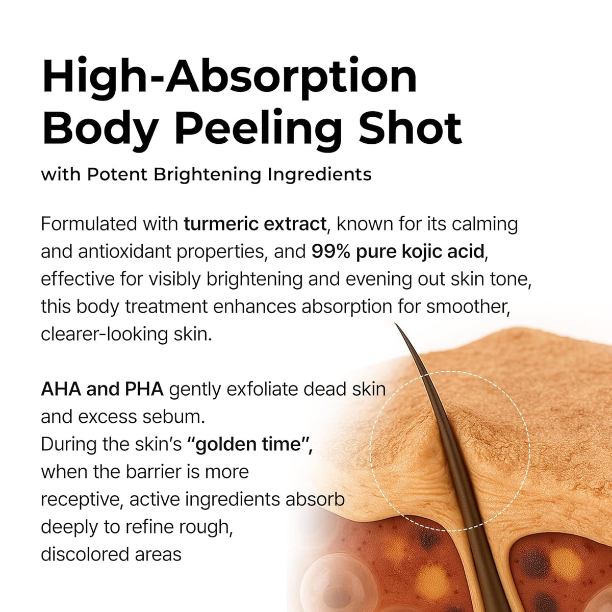 Kojic Acid Body Peeling Turmeric Spray